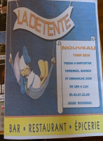 La Detente menu