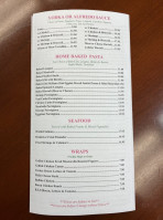 Fontana Pizzeria menu