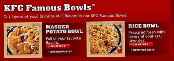 Kfc Kentucky Fried Chicken menu