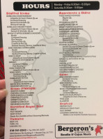 Bergeron's Boudin Cajun Meats Of Bossier City menu