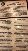 Barrio Brewing Co. menu