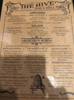 The Hive Grill menu