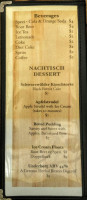 Beda's Biergarten menu