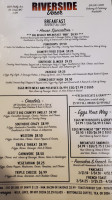 Riverside Diner menu