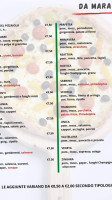 Pizzeria D 'asporto Da Mara menu