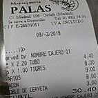 Marisqueria Palas menu