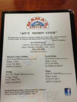 Mama's Daughters' Diner menu