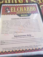 El Charro menu