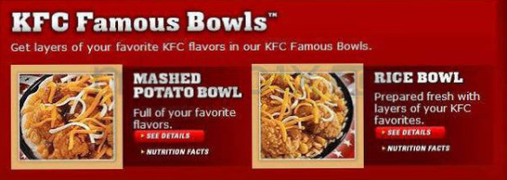 Kfc Kentucky Fried Chicken menu