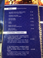 Pupuseria La Bendicion menu