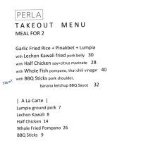 Perla menu