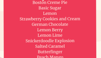 The Cookie Cottage menu