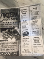 Taquito Express Winward menu