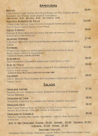 La Malagueña Mexican menu