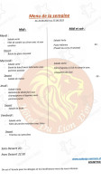 du Lion d'Or menu