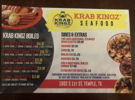 Krab Kingz Temple menu