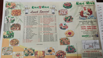 King Hing menu