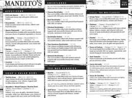 The Original Mandito's menu