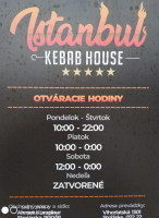 Istanbul Kebab menu