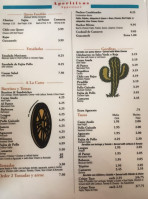 Taquerias Mexico menu