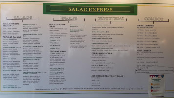 Salad Express menu