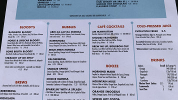 Snooze, An A.m. Eatery menu