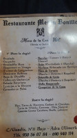 Meson Bonillo menu