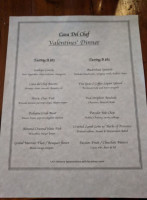 Casa del Chef Bistro menu