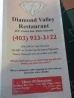 Diamond Valley Restaurant menu