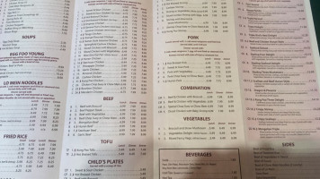 China King menu