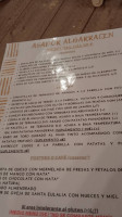 Asador De Albarracin menu