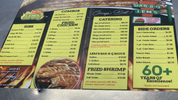 Lem's Bbq House menu