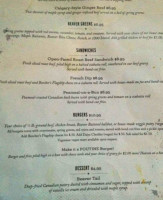 The Angry Beaver menu