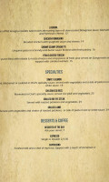 Breathe Restaurant and Ultra Lounge menu