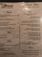 The Almanett Bistro menu