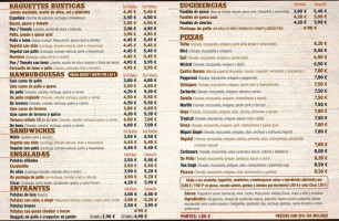 La Pizzeria De Aznalcázar menu