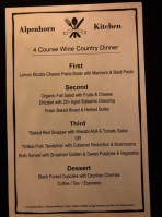 The Vallet House (formerly Alpenhorn Gasthaus) menu