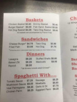 Thad's Place menu