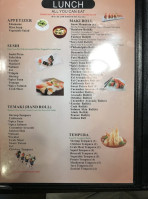 Kumo Sushi menu