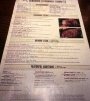 Longhorn Steakhouse menu