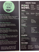 Poke Bowl menu