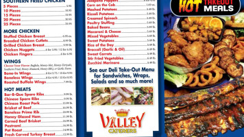 Valley Caterers menu