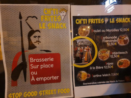 Ch'ti Frites Le Snack menu