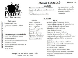 El Pinche menu