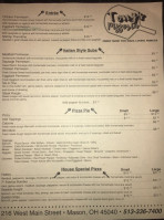 Tony's Pizzeria menu