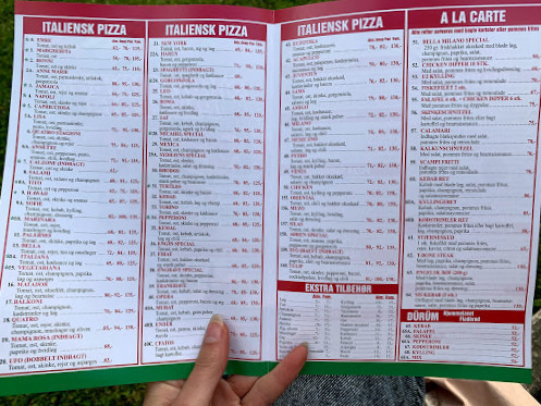 Sydhavnens Pizzaria Menu