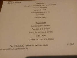 El Castell Del Brull menu