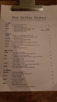 The Little Bistro, Akaroa menu