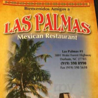 Las Palmas Mexican menu