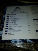 Shogun Japanese Steak Sushi menu